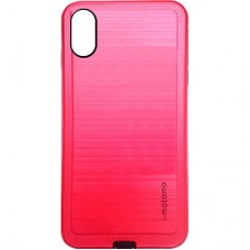 Capa para iPhone X e XS - Motomo Borda Xadrez Vermelha