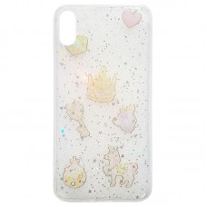 Capa para iPhone X e XS - Transparente Gliter Carrossel