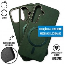 Capa Samsung Galaxy S25 5G - Couro Magsafe Dark Green