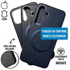 Capa Samsung Galaxy S25 5G - Couro Magsafe Midnight Blue