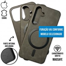 Capa Samsung Galaxy S25 5G - Couro Magsafe Titanium Gray