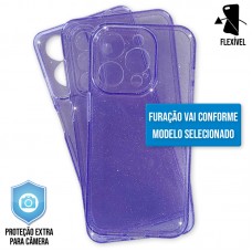 Capa TPU Glitter Premium Samsung Galaxy A54 5G - Lilás