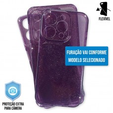 Capa TPU Glitter Premium Samsung Galaxy A54 5G - Roxa