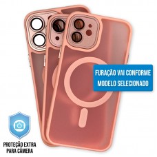 Capa iPhone 15 Pro - Clear Case Fosca Magsafe Pink Sand