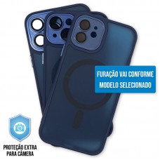 Capa iPhone 16 Pro - Clear Case Fosca Magsafe Navy Blue