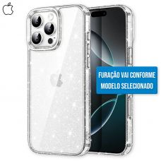 Capa iPhone 16 Pro - Clear Case Glitter