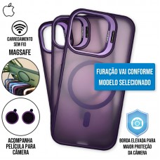 Capa iPhone 15 - Metal Stand Fosca Magsafe Dark Purple