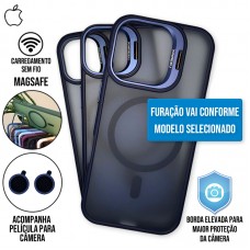 Capa iPhone 15 - Metal Stand Fosca Magsafe Navy Blue