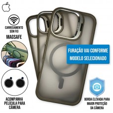 Capa iPhone 15 - Metal Stand Fosca Magsafe Titanium Gray