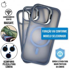 Capa iPhone 15 Pro - Metal Stand Fosca Magsafe Sierra Blue