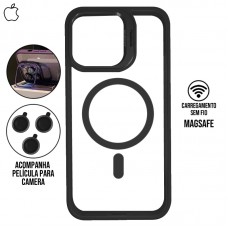 Capa iPhone 16 Pro - Metal Stand Magsafe Graphite Black