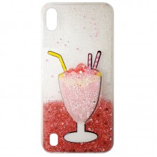 Capa para Samsung Galaxy A01 - Glitter Milk Shake Rosa