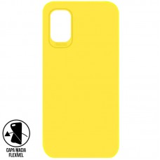 Capa para Samsung Galaxy A03s - Emborrachada Top Frosted Amarela