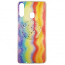 Capa para Samsung Galaxy A20s - Com Popsocket Abstract Tie Dye 7