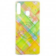 Capa para Samsung Galaxy A20s - Com Popsocket Chess Tie Dye 1
