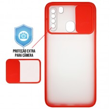 Capa Samsung Galaxy A21 - Cam Protector Vermelha