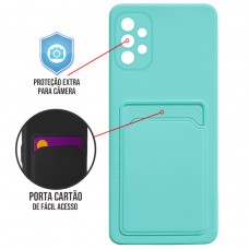 Capa para Samsung Galaxy A72 - Emborrachada Case Card Verde Claro
