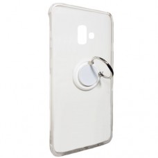 Capa para Samsung Galaxy J6 Plus - Gel Antishock com Suporte de Dedo Branca