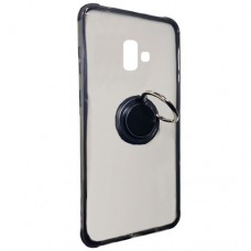 Capa para Samsung Galaxy J6 Plus - Gel Antishock com Suporte de Dedo Preta