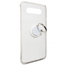 Capa para Samsung Galaxy S10 Plus - Gel Antishock com Suporte de Dedo Branca