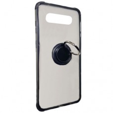 Capa para Samsung Galaxy S10 Plus - Gel Antishock com Suporte de Dedo Preta