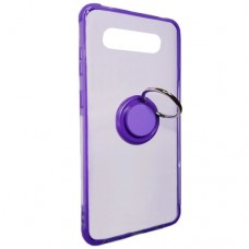 Capa para Samsung Galaxy S10 Plus - Gel Antishock com Suporte de Dedo Roxa