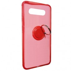 Capa para Samsung Galaxy S10 Plus - Gel Antishock com Suporte de Dedo Vermelha