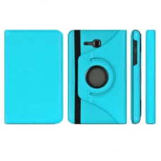Capa para Tablet E T116 e Tab 3 Lite T110/T113 7 Polegadas - Giratória Azul Claro