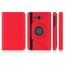 Capa para Tablet E T116 e Tab 3 Lite T110/T113 7 Polegadas - Giratória Vermelha