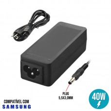 Fonte Carregador para Notebook Samsung 40W 19V/2.1A 5,5x3,0mm SA-2