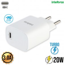 Carregador Tipo C PD Turbo 20W EC 10 POWER Intelbras - Branco