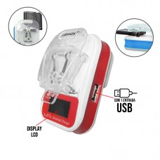 Carregador de Bateria Universal - Vermelho