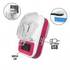 Carregador de Bateria Universal - Pink