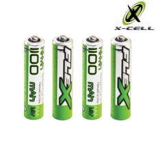 Pilha Recarregável C/4 Unidades AAA 1.2V 1100mAh Ni-Mh X-Cell FX-AAA11B4