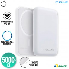Carregador Power Bank 5000mAh com Magsafe MAX-0555 It Blue - Branco