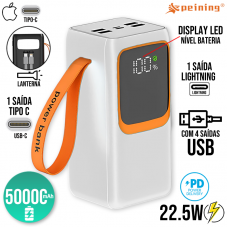 Carregador Power Bank 50000mAh 22.5W WUP-946 Peining - Branco