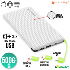 Carregador Power Bank 5000mAh WUP-952 Peining - Branco