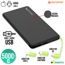 Carregador Power Bank 5000mAh WUP-952 Peining - Preto