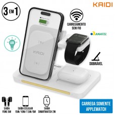 Base Carregadora sem Fio 3 em 1 KNC9097 Kaidi - Branco