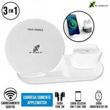Base Carregadora sem Fio 3 em 1 XC-BC-01 X-Cell - Branco