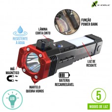 Lanterna LED Multifuncional Recarregável FX-LT-10 X-Cell