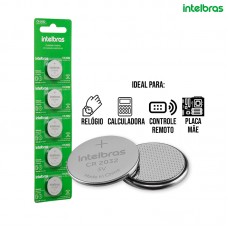 Cartela 5un Bateria Botão de Lítio 3V CR 2032 Intelbras