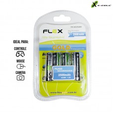 Pilha Recarregável 4un AA FX-AA25LB4 X-Cell