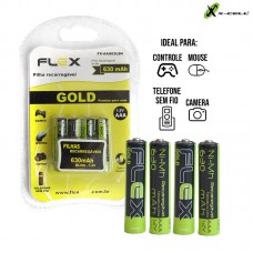 Pilha Recarregável 4un AAA FX-AAA63LB4 X-Cell