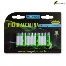 Cartela 10un Pilha Alcalina AAA FX-AAAK10 X-Cell