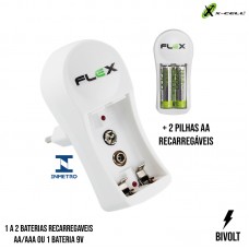 Carregador de Pilhas/Baterias com 2 Pilhas AA FX-C11-2P X-Cell