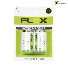 Pilha Tipo C 1.5V Zinco/Carbono 2un R14 FX-CZ2 X-Cell