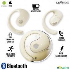 Fone Bluetooth LE-365B Lehmox - Bege