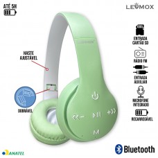 Headphone Bluetooth LEF-1021 Lehmox - Verde