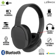 Headphone Bluetooth LEF-1023D Lehmox - Preto